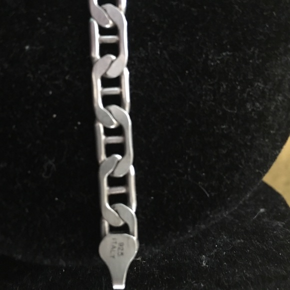 Italian 925 chain link necklace and bracelet set - Picture 6 of 8